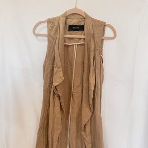 ZARA Collections- Linen Tie Waist VEST - SMALL